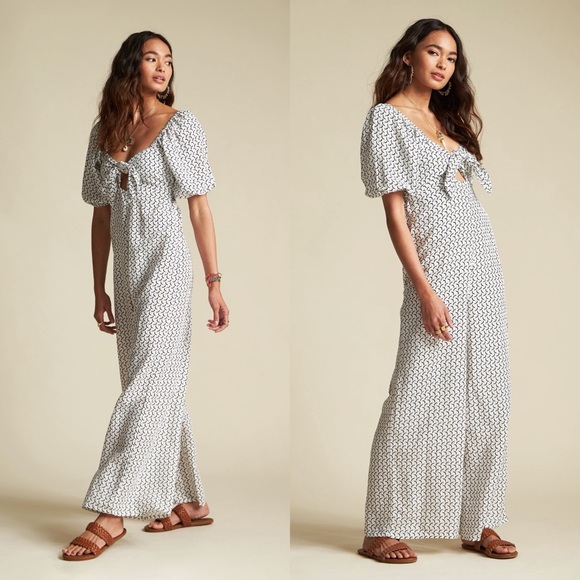 Billabong x Sincerely Jules Shout It Up Linen Blend Jumpsuit XS - Picture 2 of 14